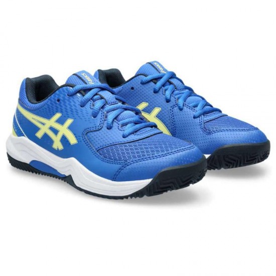 Zapatillas Asics Gel Dedicate 8 Padel Azul Amarillo Claro Junior