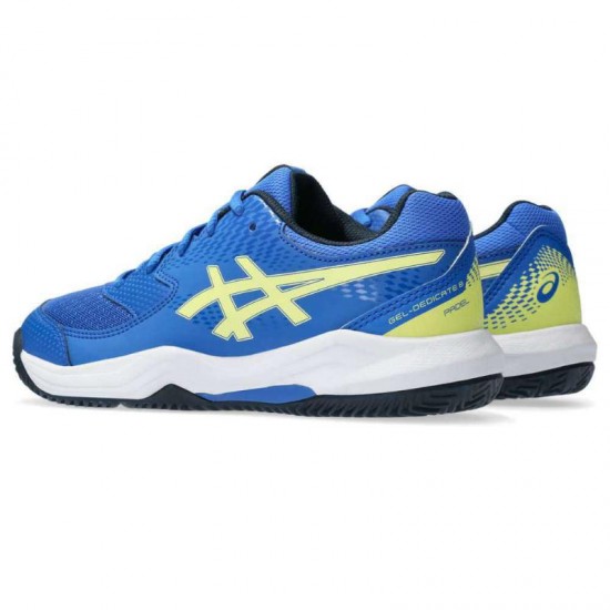 Zapatillas Asics Gel Dedicate 8 Padel Azul Amarillo Claro Junior