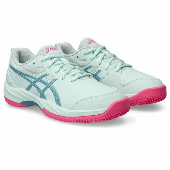 Zapatillas Asics Gel Game Padel 9 Menta Gris Azul Junior