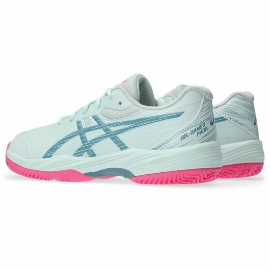 Zapatillas Asics Gel Game Padel 9 Menta Gris Azul Junior