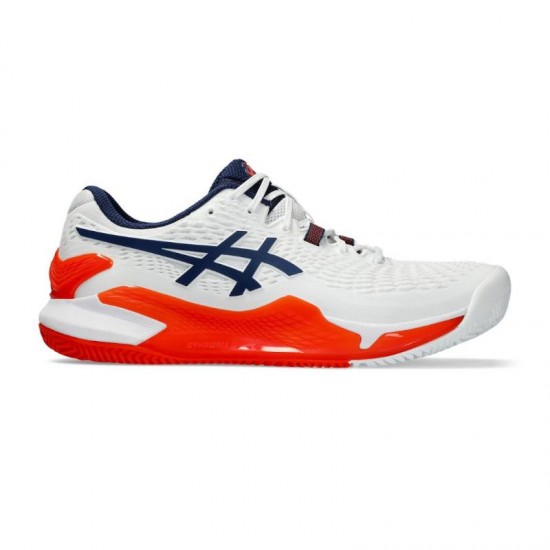 Zapatillas Asics Gel Resolution 9 Clay Blanco Azul Marino