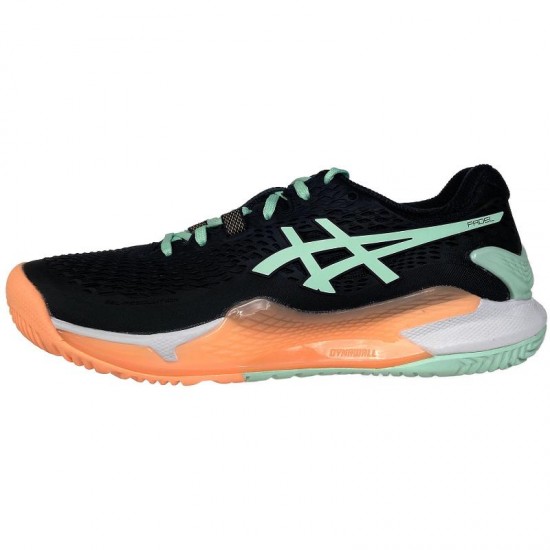 Zapatillas Asics Gel Resolution 9 Padel Negro Menta Mujer