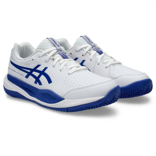 Zapatillas Asics Gel Resolution X Clay GS Blanco Azul Cobalto Junior