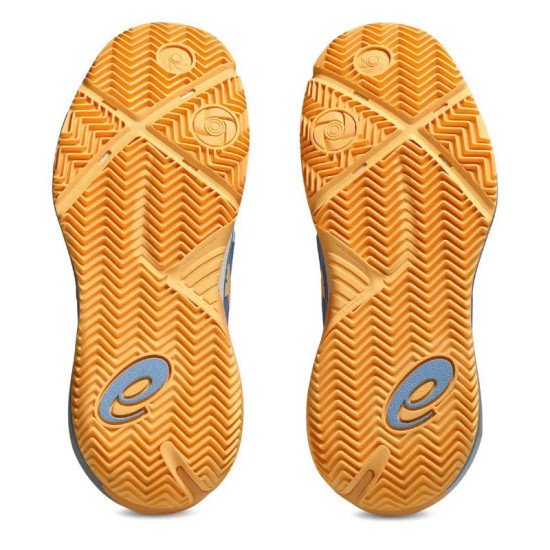 Zapatillas Asics Gel Resolution X Padel Azul Stone Naranja Mujer