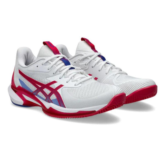 Zapatillas Asics Solution Speed FF 3 Clay Blanco Rosa Brillante Mujer