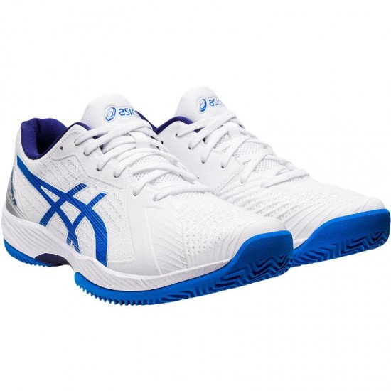 Zapatillas Asics Solution Swift FF Clay Blanco Azul Electrico