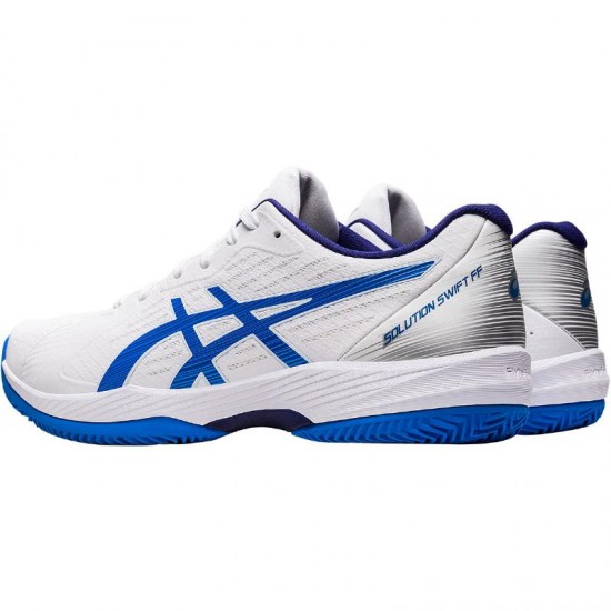 Zapatillas Asics Solution Swift FF Clay Blanco Azul Electrico