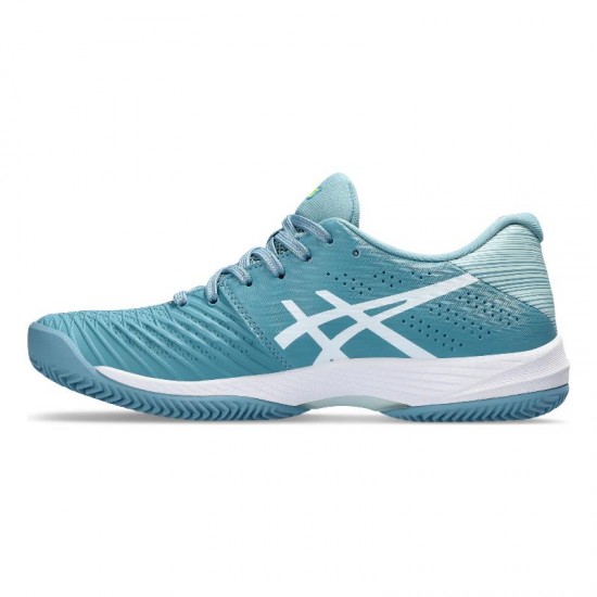 Zapatillas Asics Solution Swift FF Clay Gris Azul Blanco Mujer