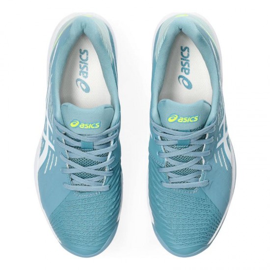 Zapatillas Asics Solution Swift FF Clay Gris Azul Blanco Mujer