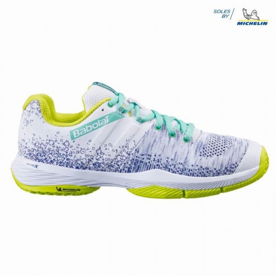 Zapatillas Babolat Sensa Blanco Verde Amarillo