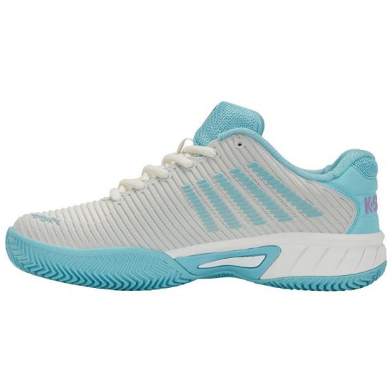 Zapatillas Kswiss Hypercourt Express 2 HB Blanco Azul Turquesa Junior