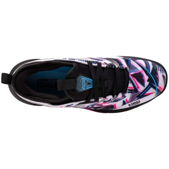 Zapatillas Kswiss Speedtrac Padel Blanco Negro Rosa Neon