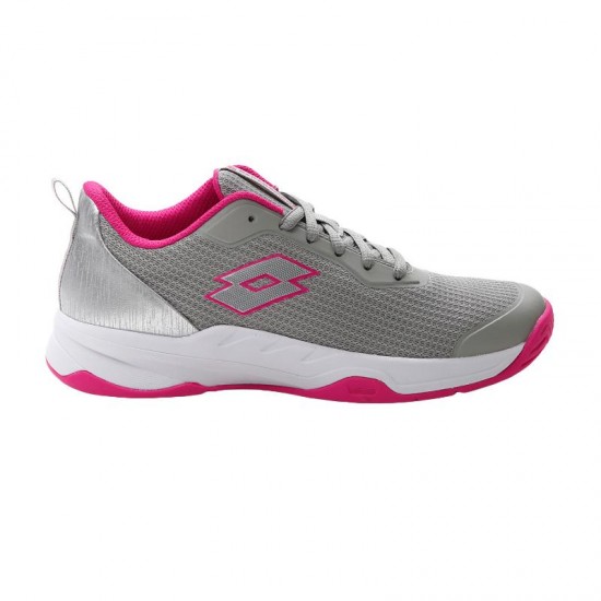 Zapatillas Lotto Mirage 600 Gris Rosa Fucsia Mujer