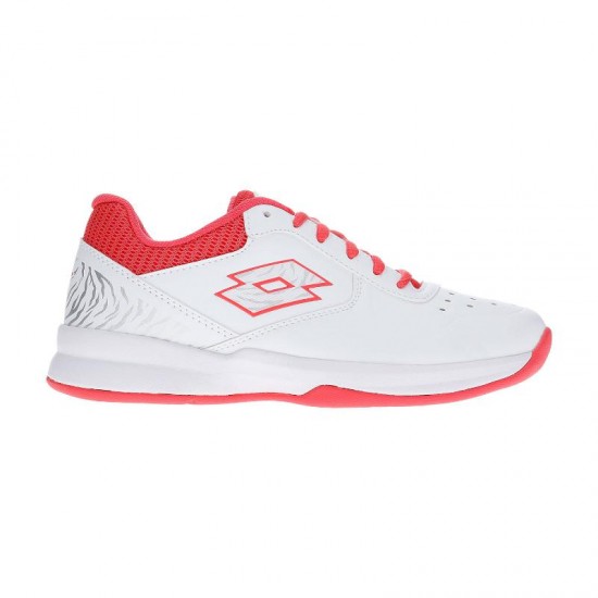 Zapatillas Lotto Space 600 II Blanco Rojo Fluor Mujer