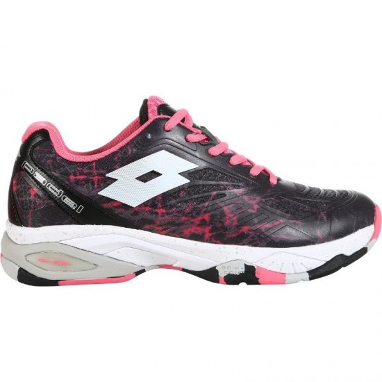 Zapatillas Lotto Superrapida 200 IV Negro Fucsia Mujer