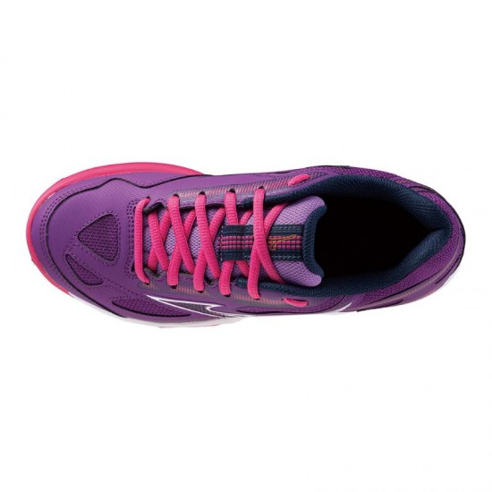 Zapatillas Mizuno Break Shot 4 Padel Morado Blanco Fucsia Mujer