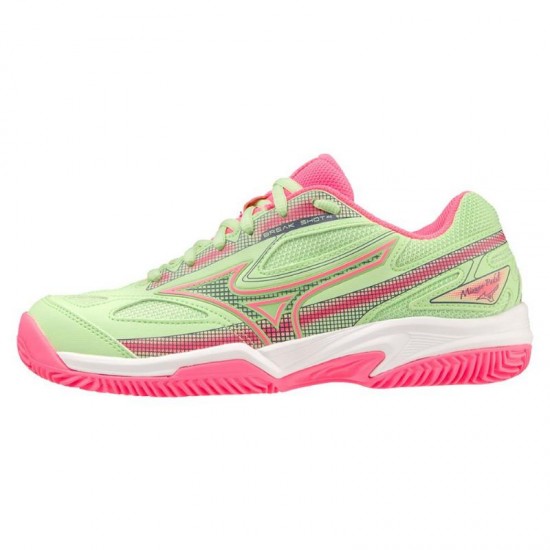 Zapatillas Mizuno Break Shot Verde Fucsia Mujer