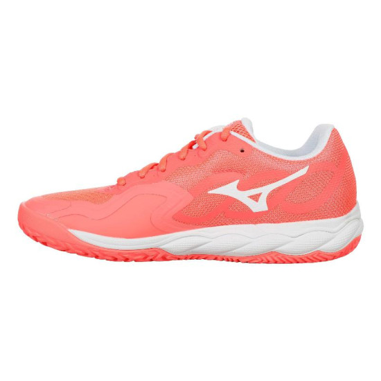 Zapatillas Mizuno Wave Enforce Court Clay Coral Blanco Mujer