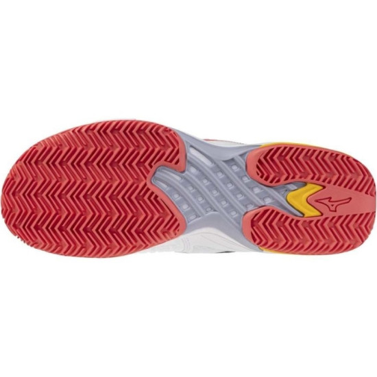 Zapatillas Mizuno Wave Exceed Tour 6 Clay Blanco Coral Gris Mujer