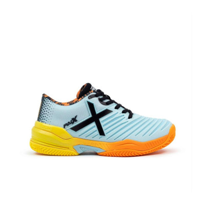 Zapatillas Munich Padx 58 Padel Gris Naranja Mujer