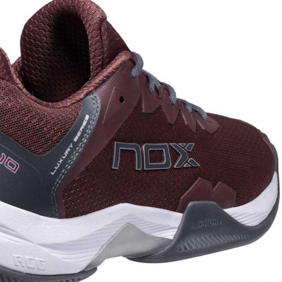 Zapatillas Nox ML10 Hexa Granate Gris Plomo