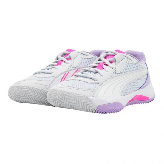 Zapatillas Puma Nova Court Plata Blanco Violeta Mujer