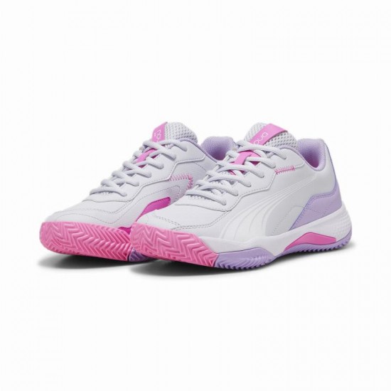 Zapatillas Puma Nova Smash Gris Blanco Violeta Mujer