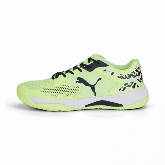 Zapatillas Puma Solarcourt RCT Amarillo Fluor Marino