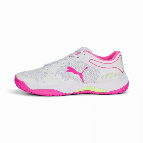 Zapatillas Puma Solarsmash RCT Blanco Fucsia Mujer