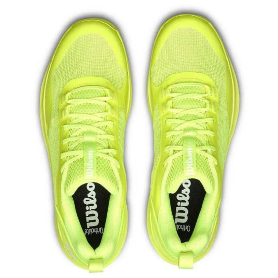 Zapatillas Wilson Hurakn Pro V2 Amarillo Fluor Blanco Mujer
