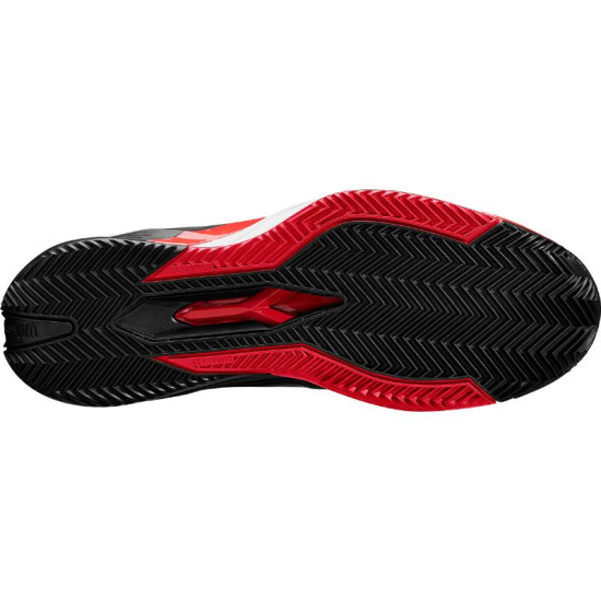 Zapatillas Wilson Rush Pro 4.5 Clay Negro Rojo Blanco