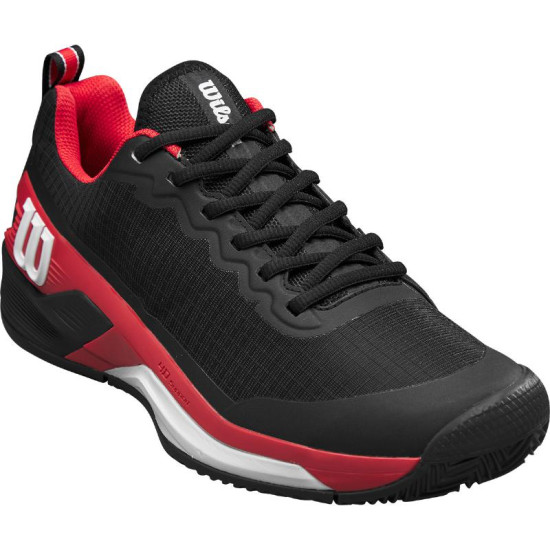 Zapatillas Wilson Rush Pro 4.5 Clay Negro Rojo Blanco