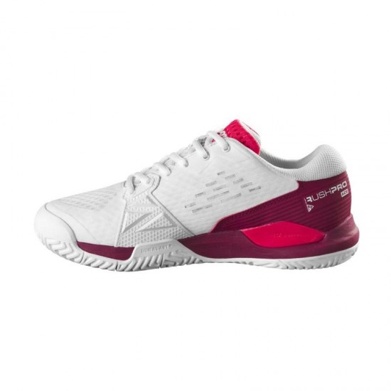 Zapatillas Wilson Rush Pro Ace Blanco Burdeos Junior